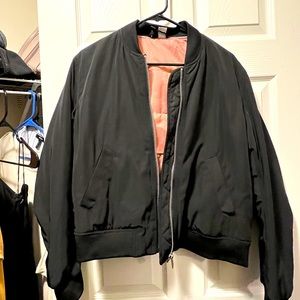 Black bomber jacket